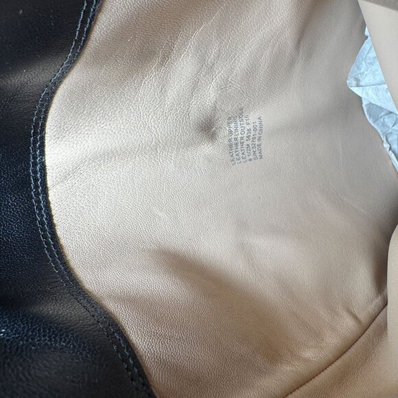 Tory Burch Black Leather Knee-High Boots W/ Chain & Flower Detail 8.5M - Picture 9 of 11